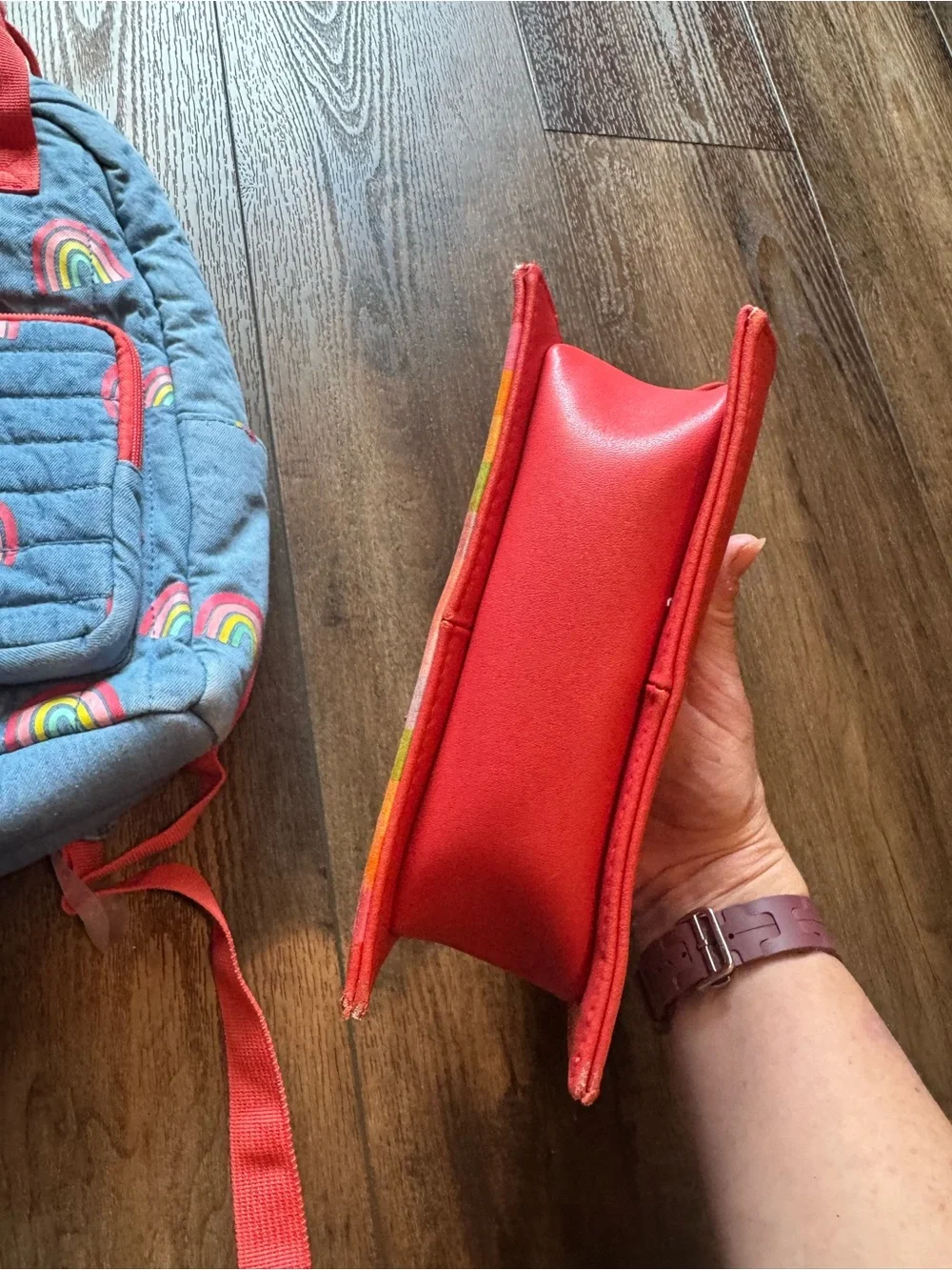 Rainbow mini backpack and matching purse